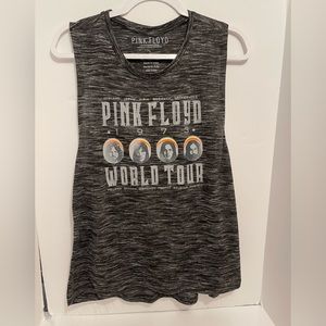 Pink Floyd 1973 Graphic Sleeveless Tour Shirt  Size L Charcoal Gray